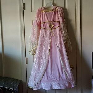 COPY - Girls costume pretty pink and gold queen dress